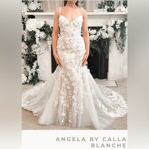 Calla Blanche Floral Lace Wedding Gown